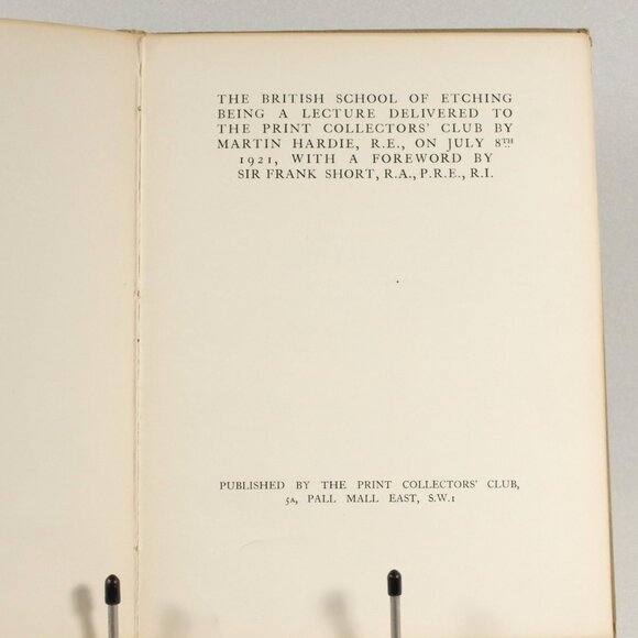 Antique Book "The British School of Etching" by Martin Hardie 1921 Signed 1st Ed - Picture 5 of 10